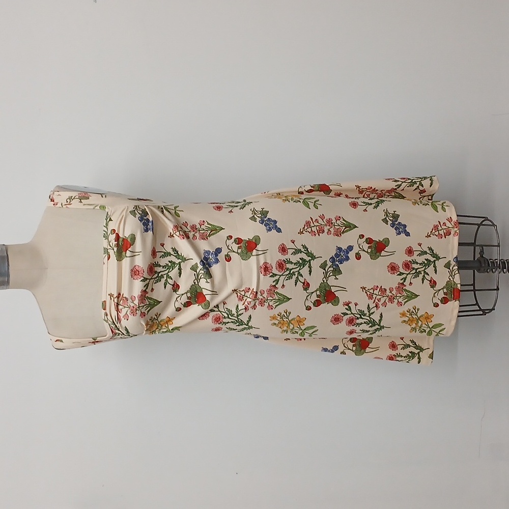 Cider Floral & Fruit Graphic Mini Dress Size 0XL - Picture 2 of 7